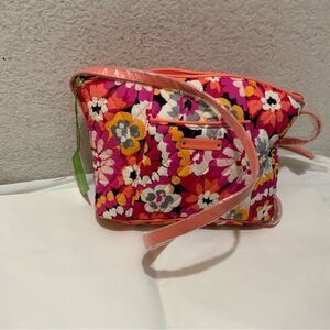 New Vera Bradley Pixie Blooms Shoulder Bag curvy crossbody Discontinued